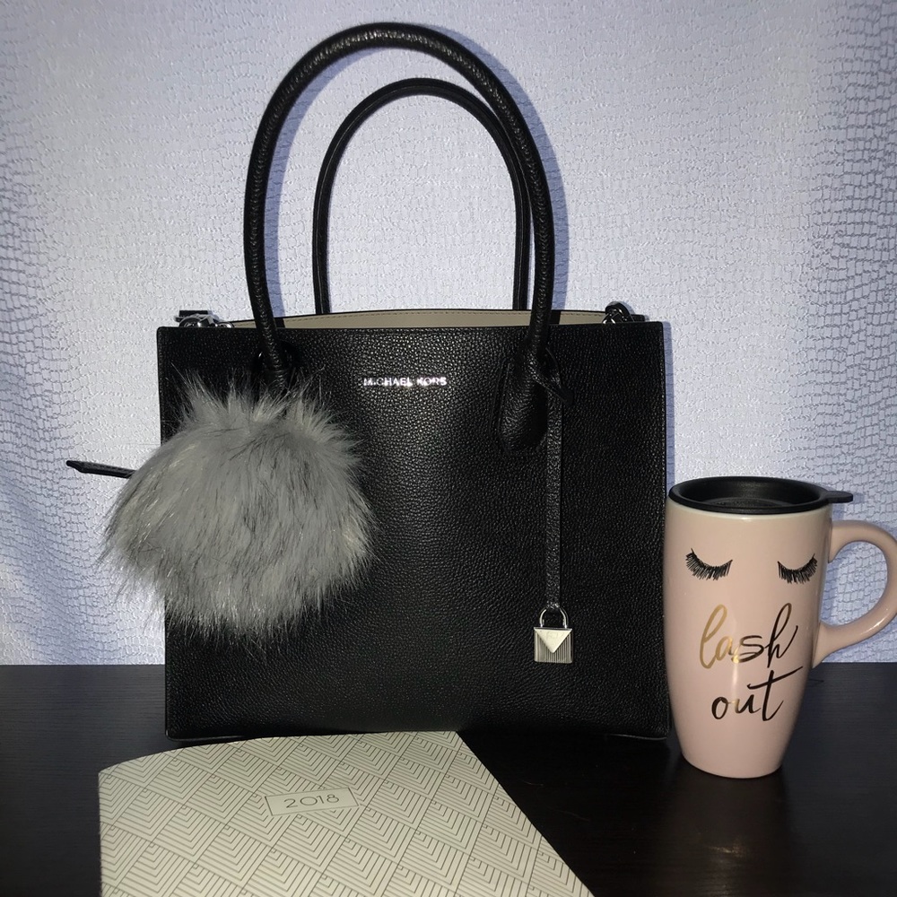 Michael Kors Mercer Silver Hardware Purse